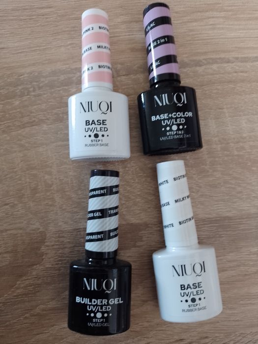 Niuqi Baza Milky White+ Transparent Żel+ Milky Pink 2