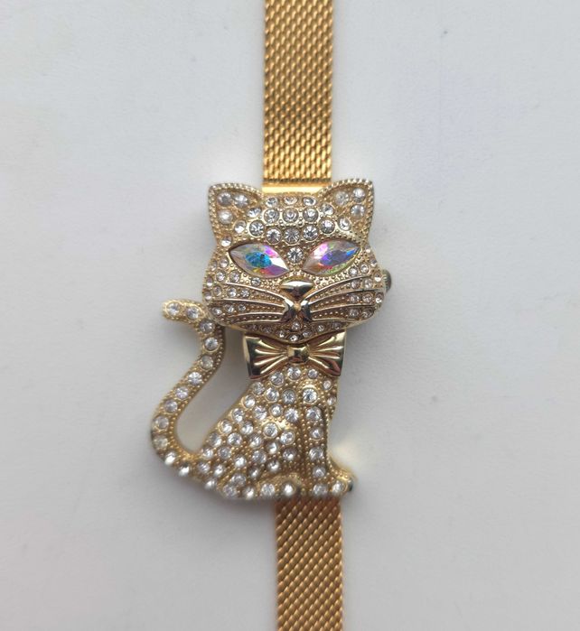 Часы золотой кот