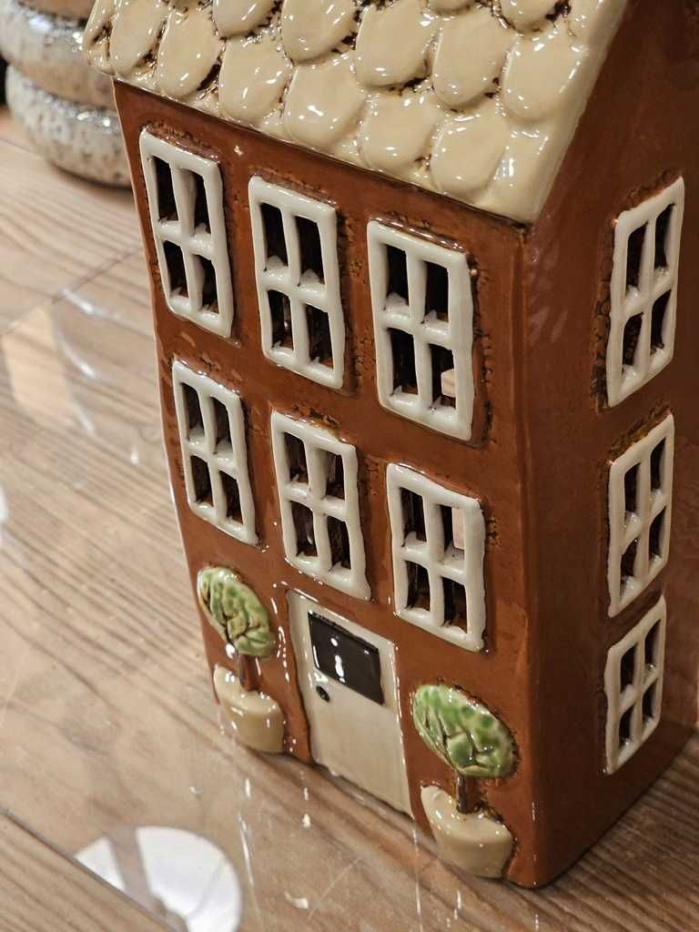Domek  ceramiczny lampion  na  tealight