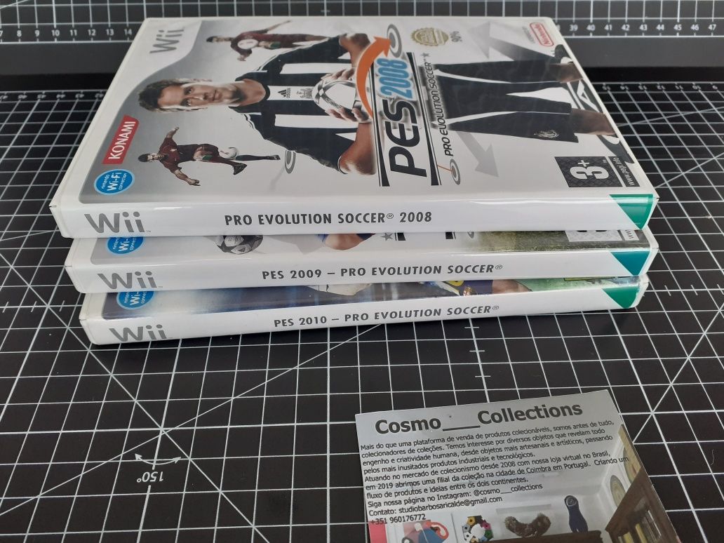 Jogos Nintendo Wii Pro Evolution Soccer 2008 a 2010.