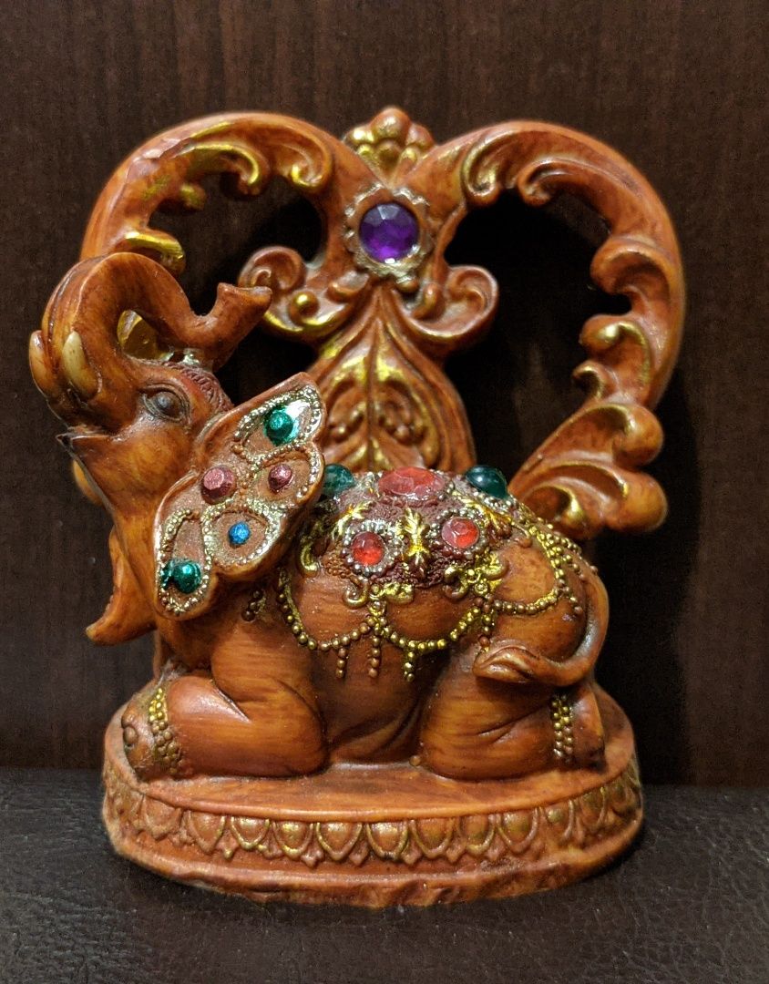 Очень красивая декоративная резная статуэтка ручной работы слон Индия