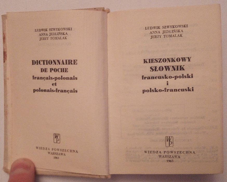 Słownik kieszonkowy francusko-polski polsko-francuski L. Szwykowski