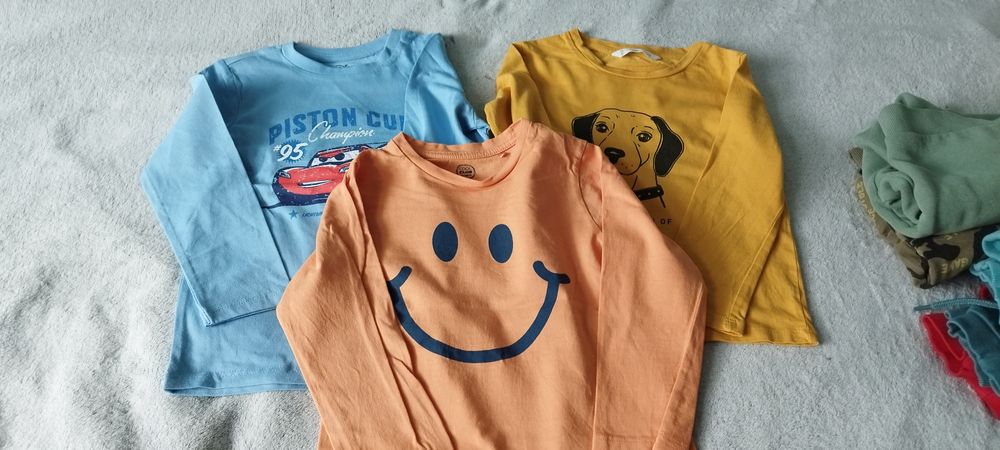 Zestaw ubrań r.110 dla chłopca H&M Smyk Coccodrillo itp.