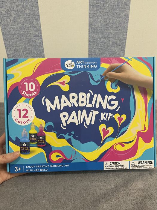 Marbling paint набор для творчества, рисование на воде!