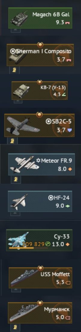 Аккаунт War Thunder