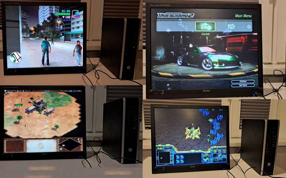 Retro Zestaw do Retro Gier i3/SSD 60GB/Intel HD/Ram-8GB/Monitor 17'