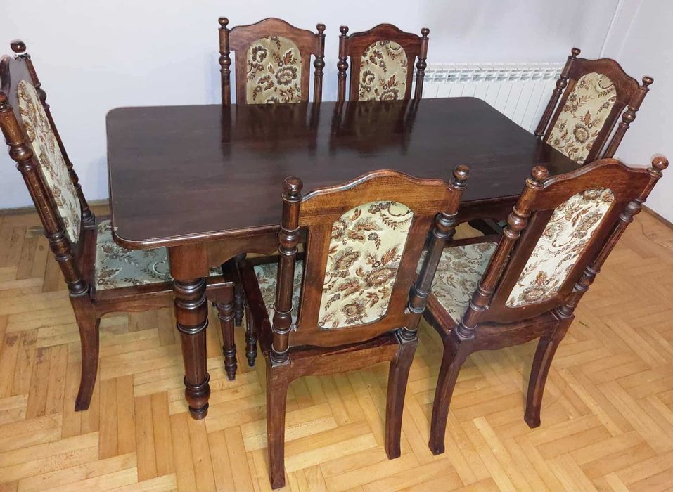 Kpl. stół + 6 krzeseł +ławka +dodatkowy blat, odbiór osobisty. Rzeszów