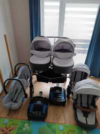 Wózek dla bliźniąt (rok po roku) JUNAMA Madena Duo 3w1