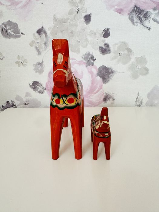 skandynawski drewniany koń,konik,Nils Olsson Dala,antyk,vintage,retro