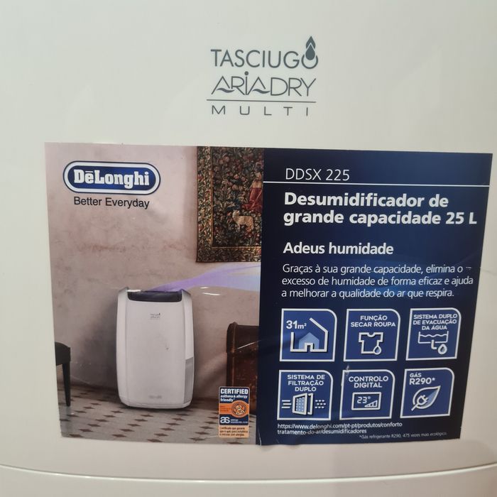 Desumidificador Delonghi Tasciugo Ariadry Multi Ddsx225 | 25L