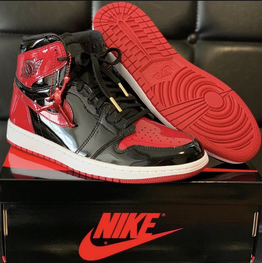 Air Jordan 1 High Patent Bred r. 44