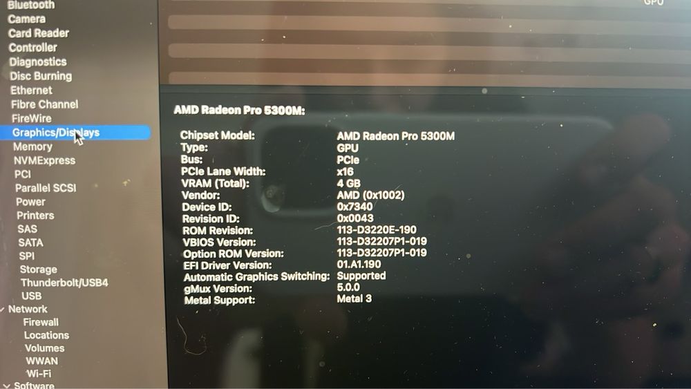 MacBook Pro 16-inch, 2019 i7 Intel Core