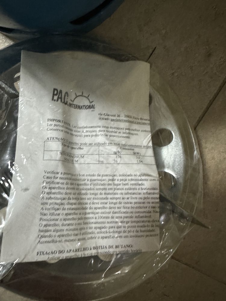 Botija camping gás e boca de fogão novo
