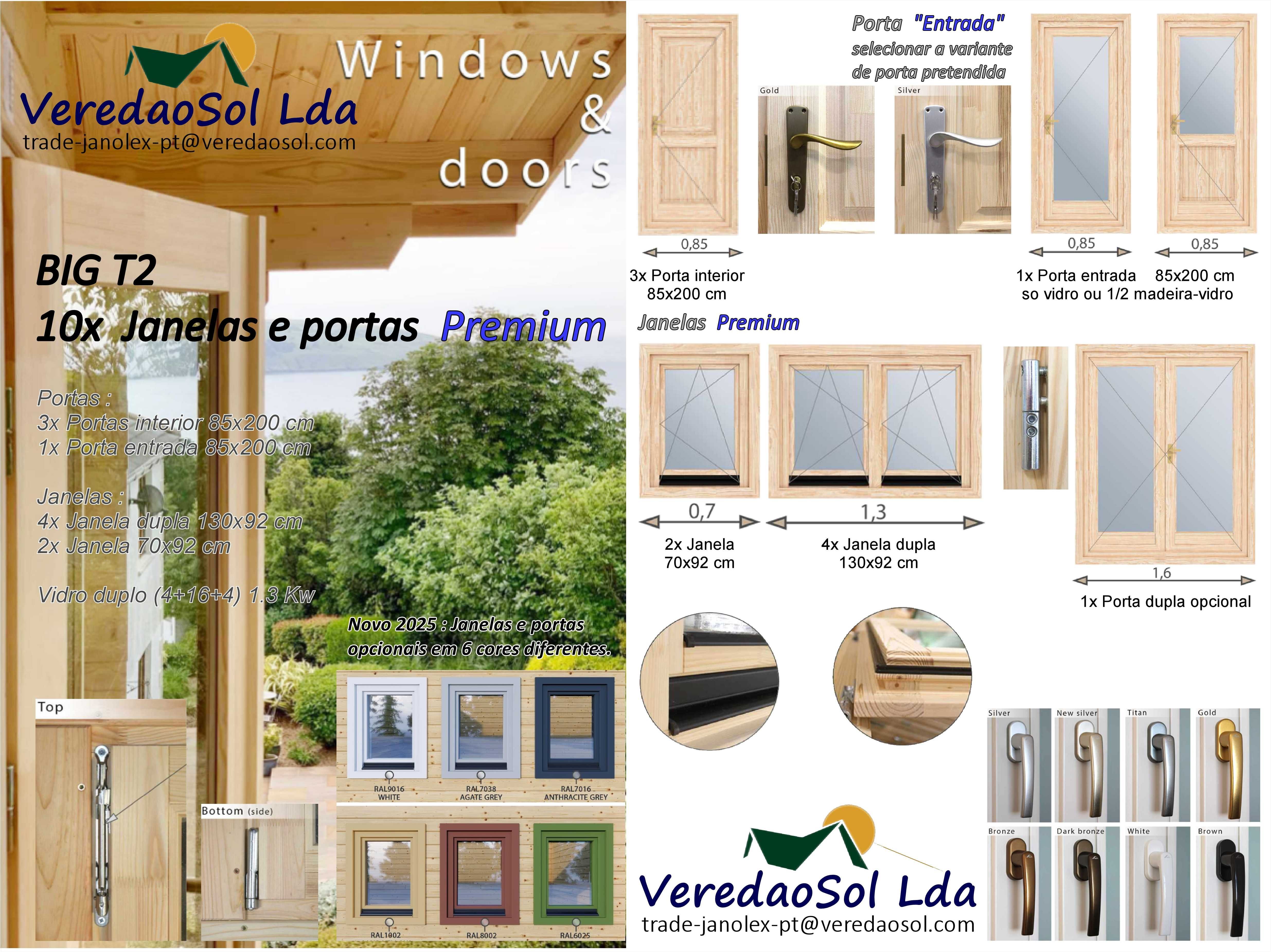 Casa madeira pré fabricada KIT BIG T2 / Jennifer 82.2m² - Coberta 98m²