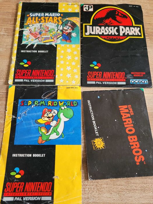Instrukcje od Super Mario i Jurassic Park (SNES, NES)