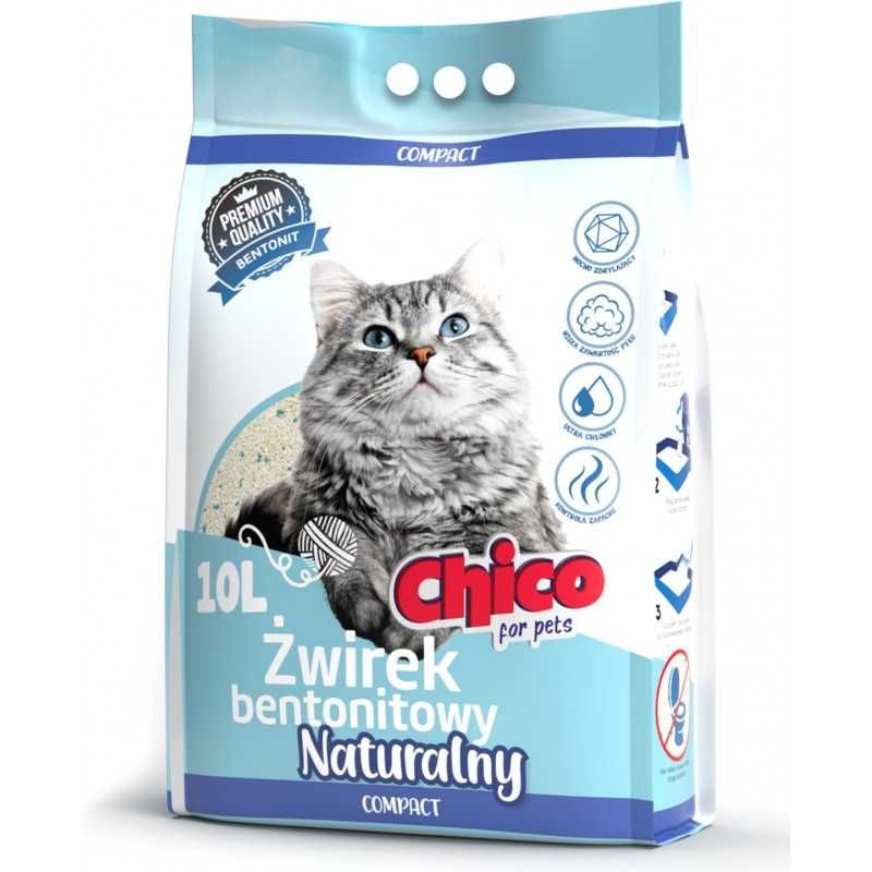 CHICO Compact Naturalny 10l żwirek dla kota