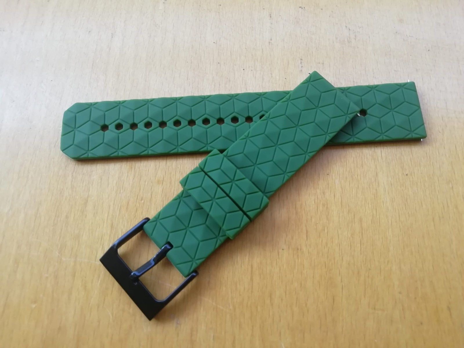Bracelete 22mm em silicone (Nova) Verde