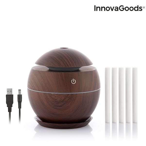 Mini Humidificador Difusor de Aromas (Dark Walnut)