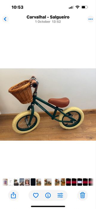 Bicicleta equilibrio BANWOOD- verde