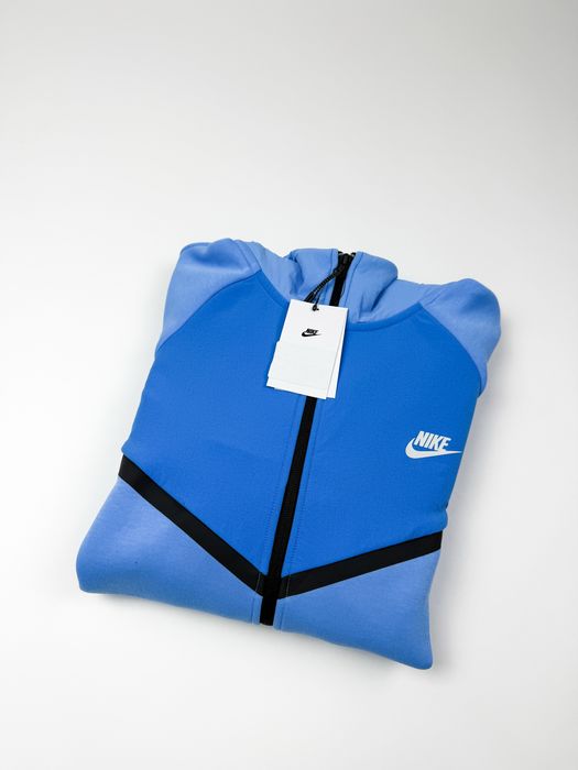 Оригінал! Зіп Худі Nike Tech Fleece (блакитне) (L) Новий з бірками!