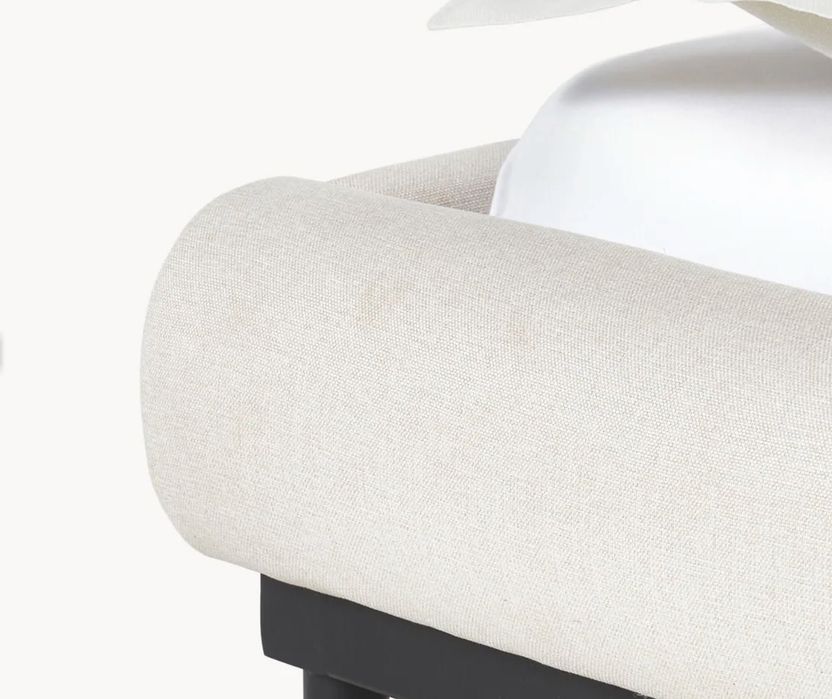 Łóżko tapicerowane bez zagłówka Meya + stelaż (160x200)