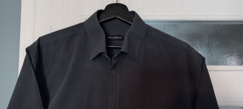 Piękna ciemnoszara koszula męska Wólczanka roz 45