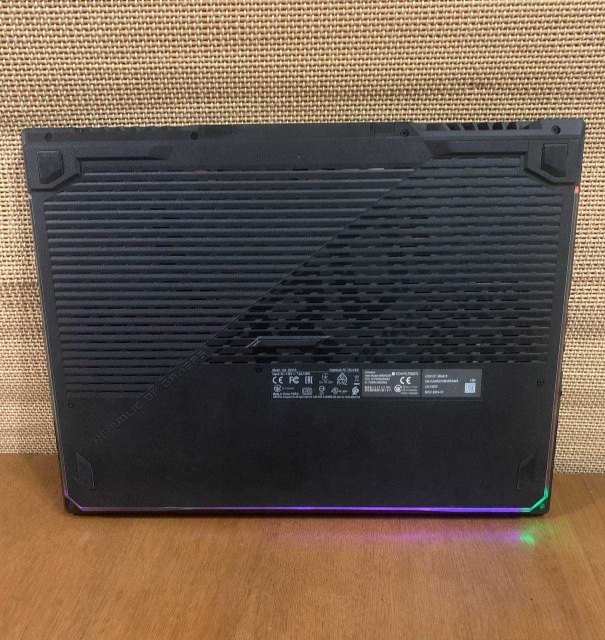 Игровой Ноутбук Asus ROG STRIX i7 16 ядер GTX 1650 ti 16GB ОЗУ ССД
