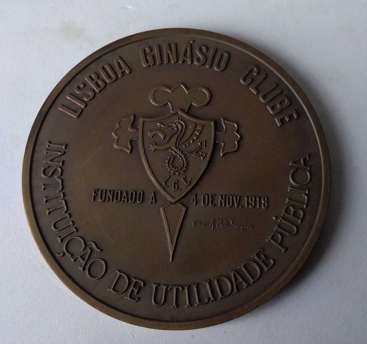 Placa comemorativa do Sarau do Lisboa Ginásio Clube de 1982
