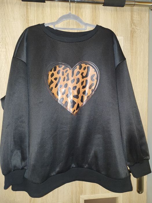 Nowa bluza panterkowe serce SHEIN rozm. 3 XL