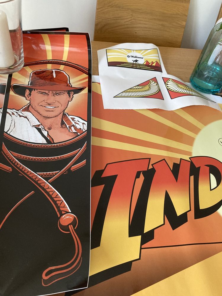 Indiana Jones Decals Okleina williams +Sideboard. Apron Pinball Fliper