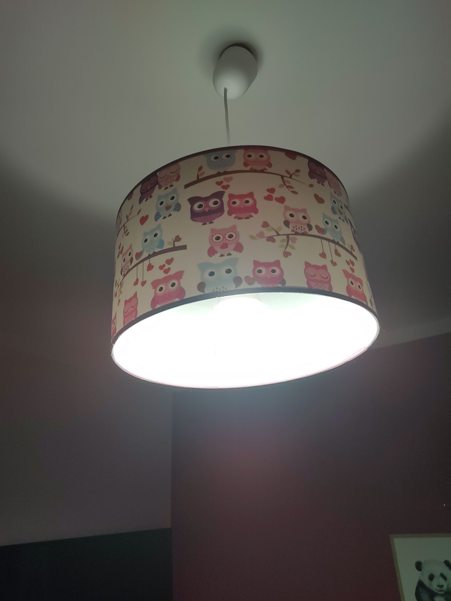 Lampa wisząca żyrandol dla dzieci Kolorowe Sówki