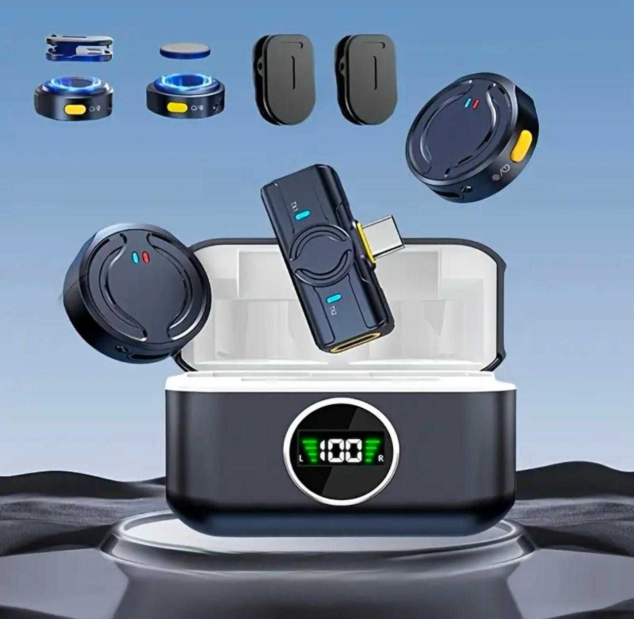Microfone de lapela sem fio profissional