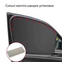 Сонцезахисні шторки для передніх вікон автомобіля на Магнітах 2 шт (75