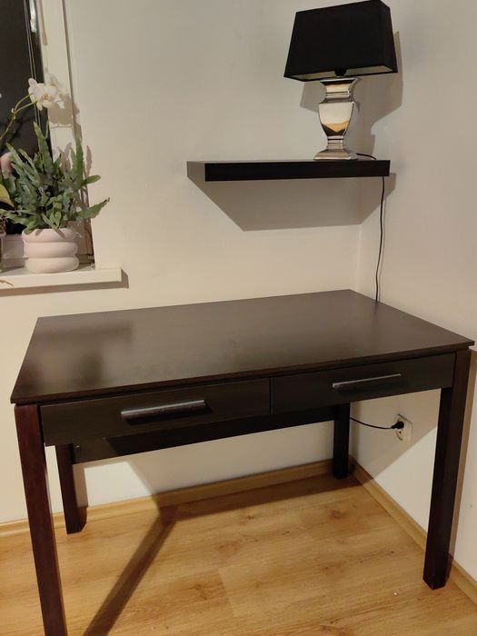 Biurko z szufladami wenge black Red White