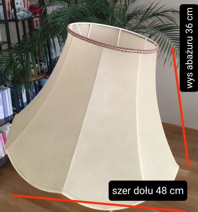 Abazur duży gładka tkanina PRL