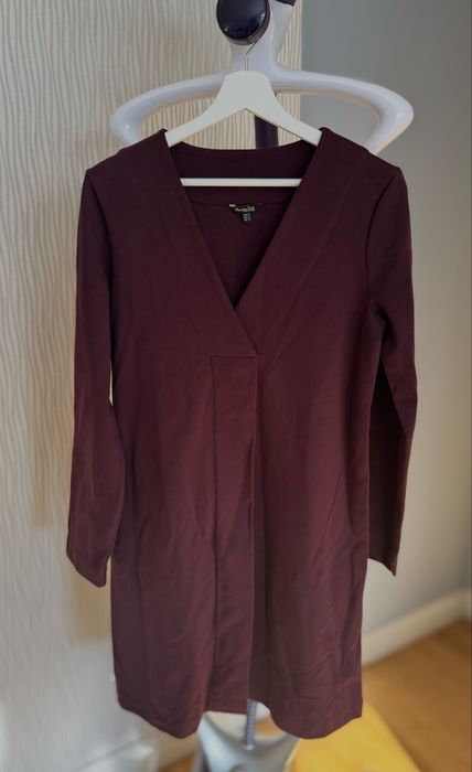 Sukienka damska bordo burgund bawełna Massimo Dutti rozmiar M
