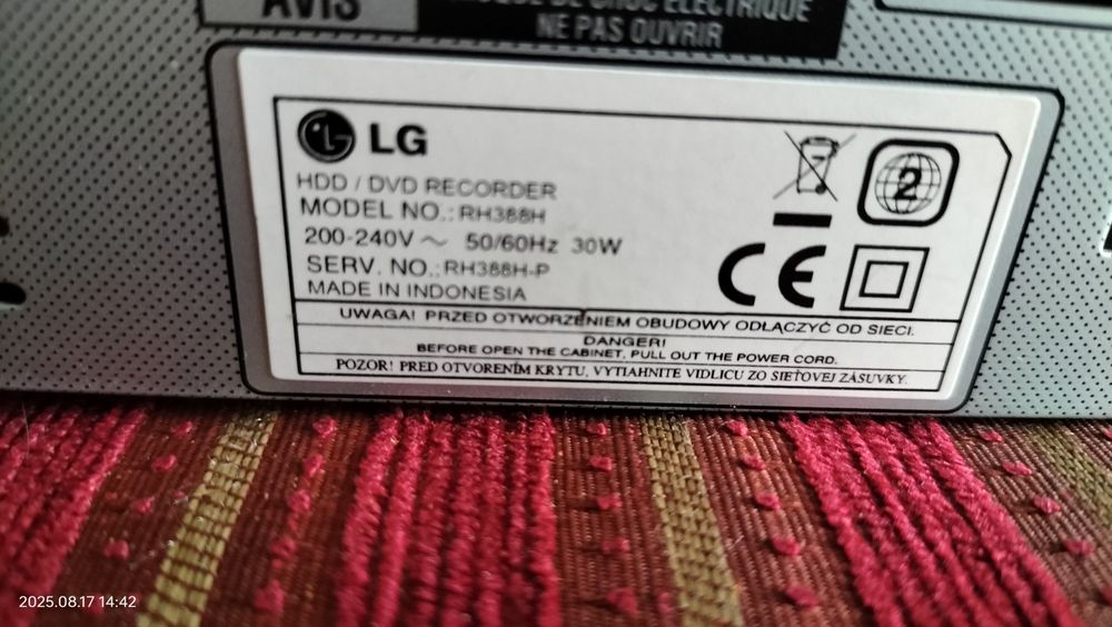 Dvd nagrywarka LG .