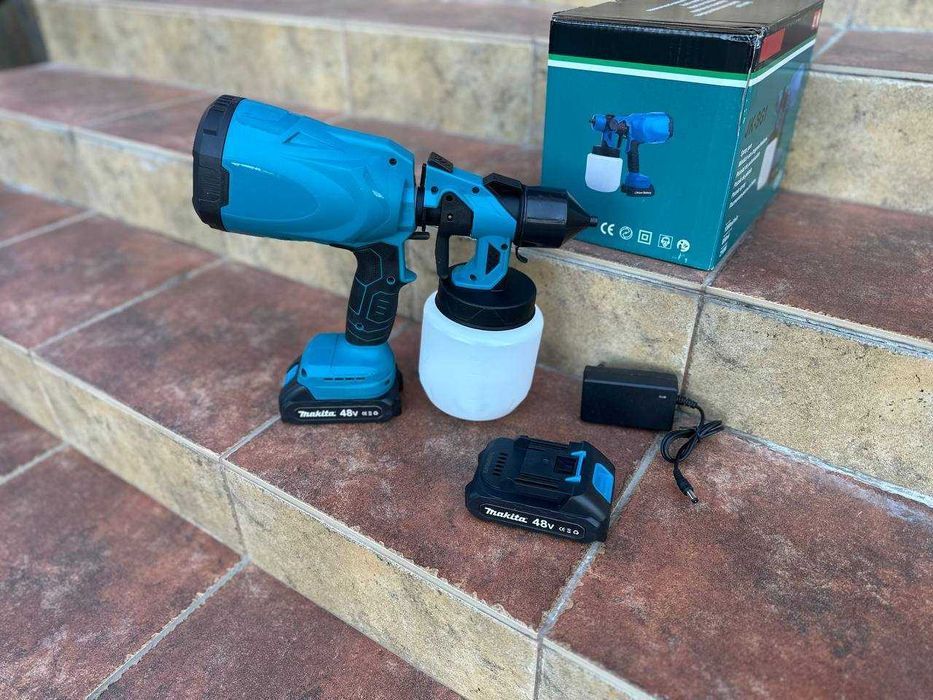 Краскопульт Makita 48 в аккумуляторный 2аккум. Фарбопульт Макита