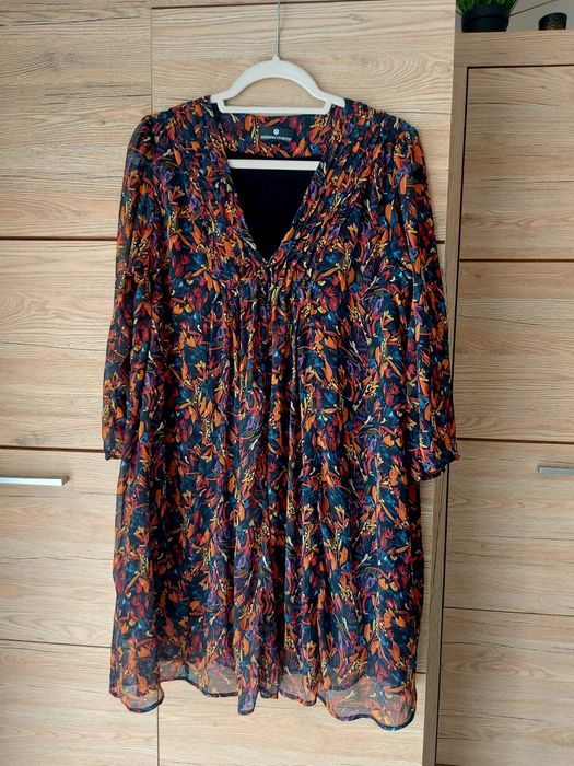 Sukienka oversize boho stan idealny 44
