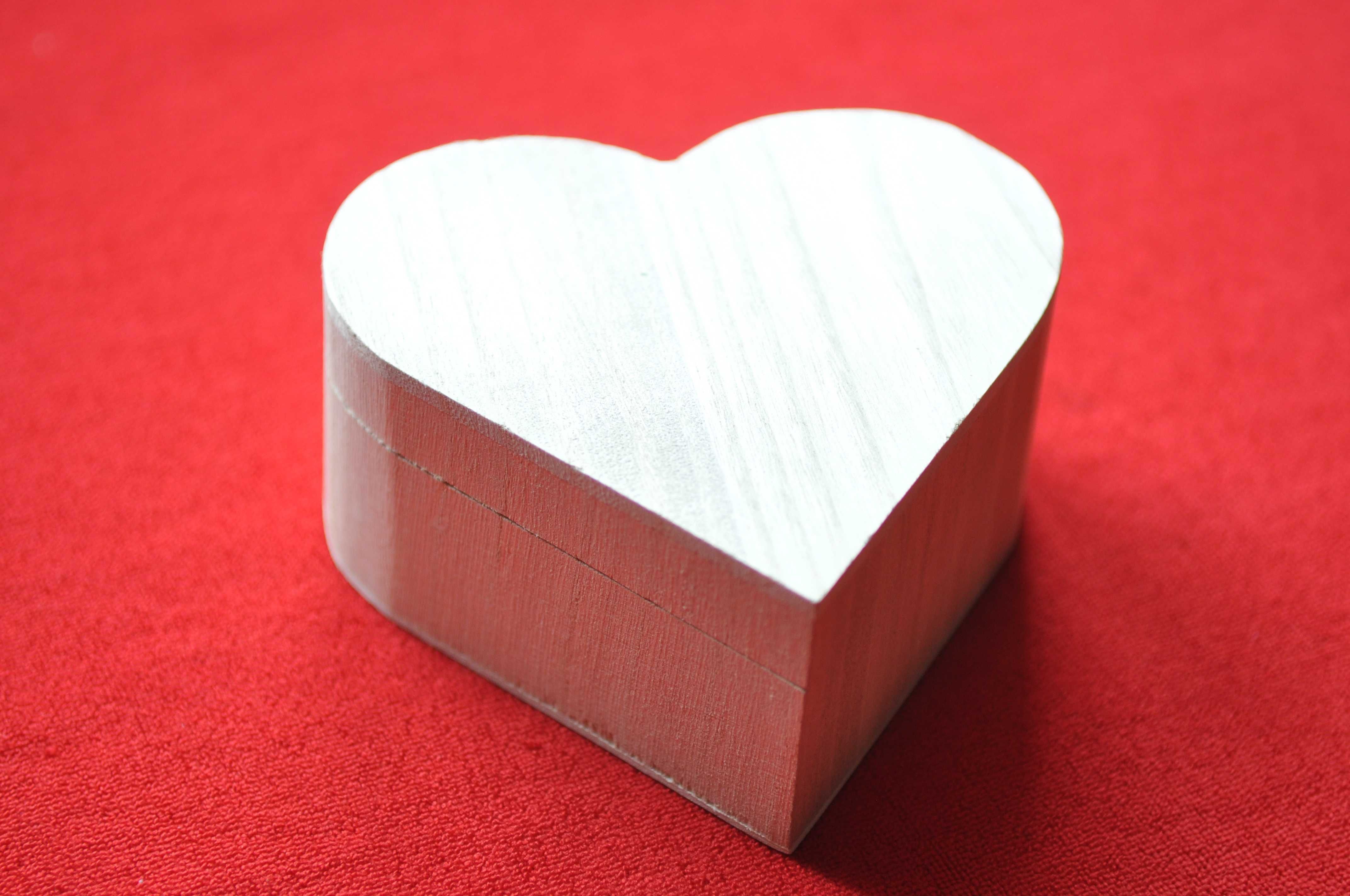 Szkatułka drewniana pudełko obrączki zaręczyny ślub serce diy boho big