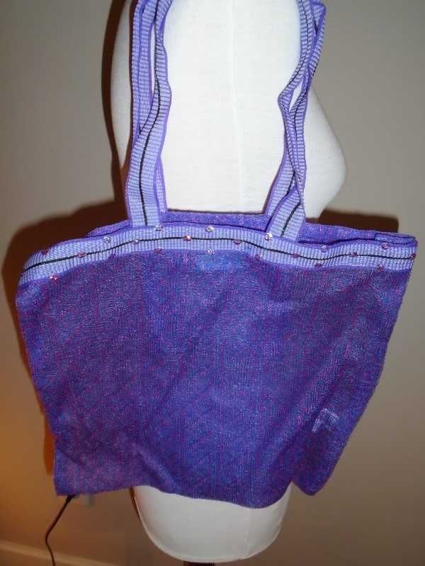 Saco vintage roxo transparente