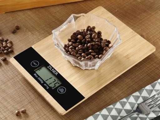 WAGA Kuchenna Bambusowa Elektroniczna LCD 5KG 1G