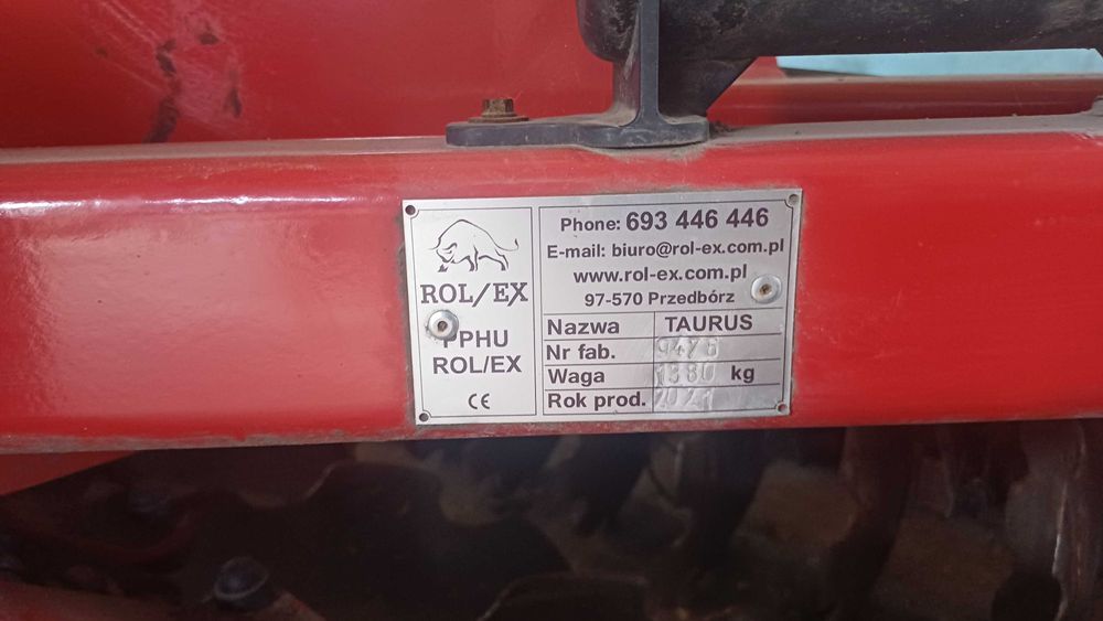 Brona talerzowa talerzowka Rol-Ex Taurus 3m