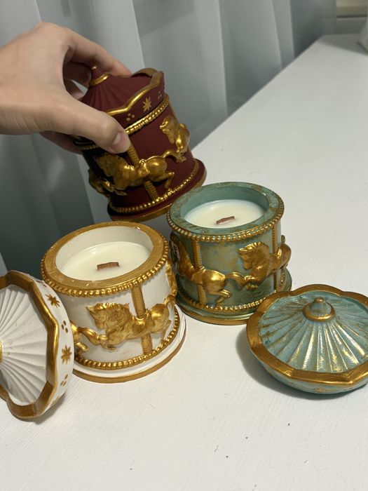 Свічка в гіпсовому підсвічнику