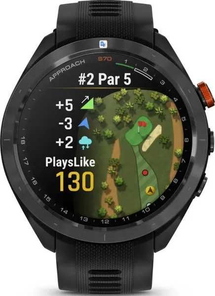 Garmin Approach S70 47mm B. Ceramic Bezel w. Black S. Band