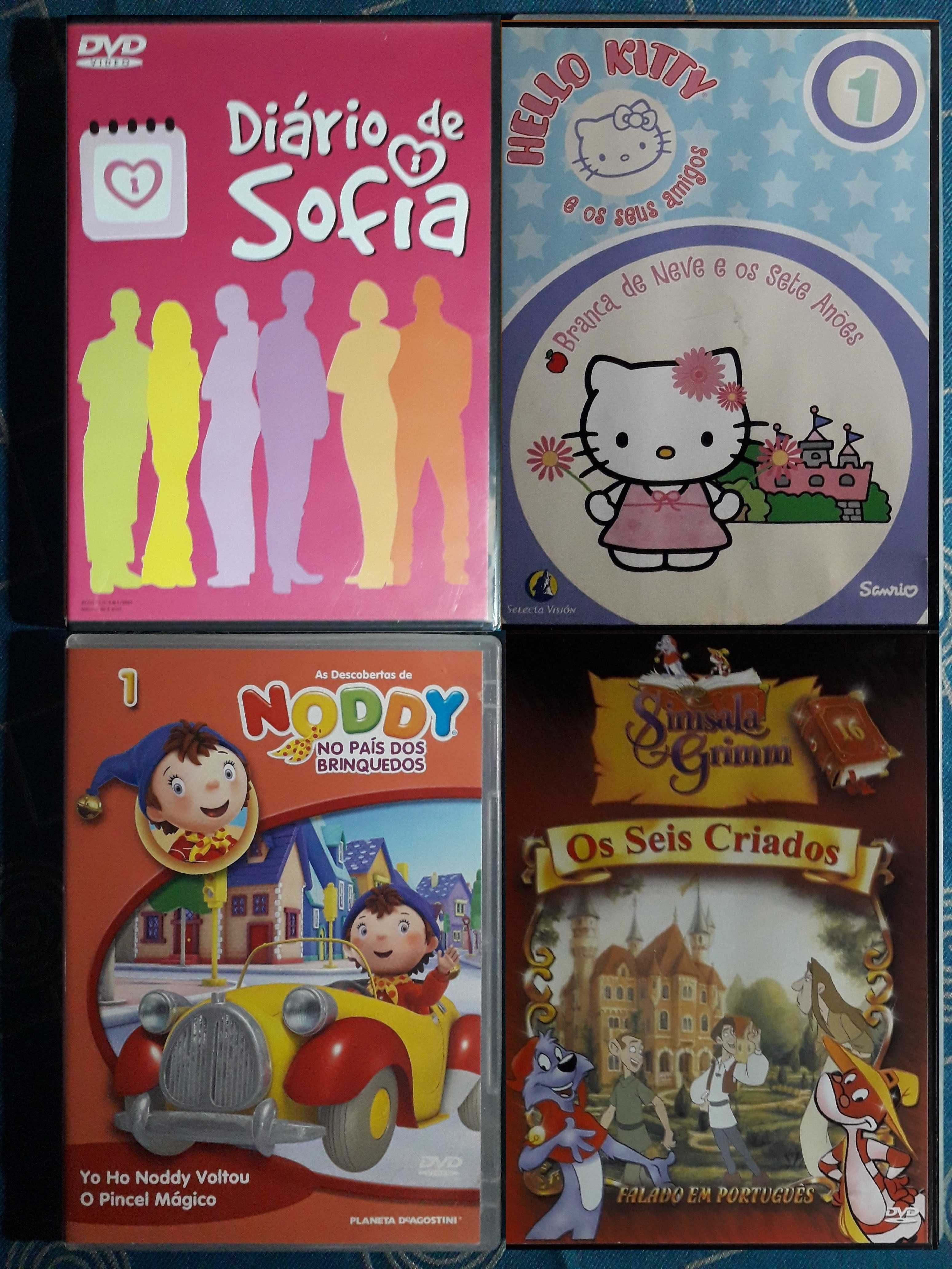 A: DVDs Infantis 0,40 cêntimos filmes desenhos animados crianças