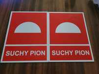 Znak Przeciwpożarowe suchy pion
