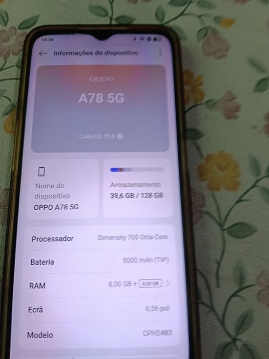 Telemóvel OPPO A58