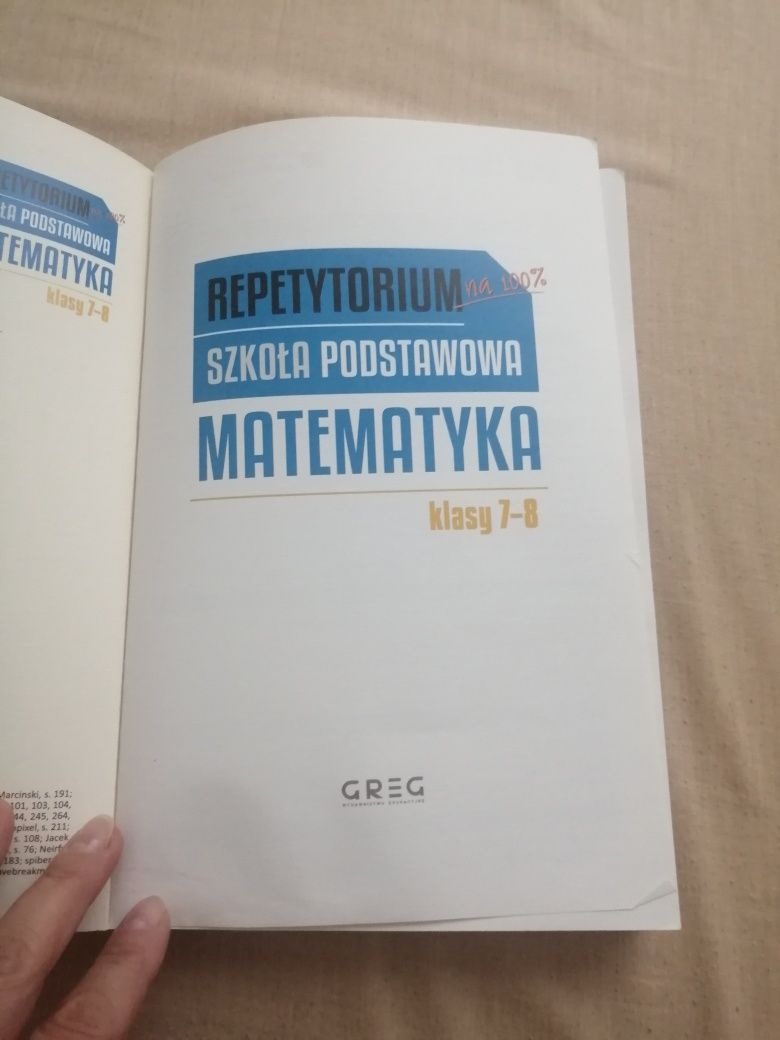 Repetytorium 7-8 klasy Matematyka