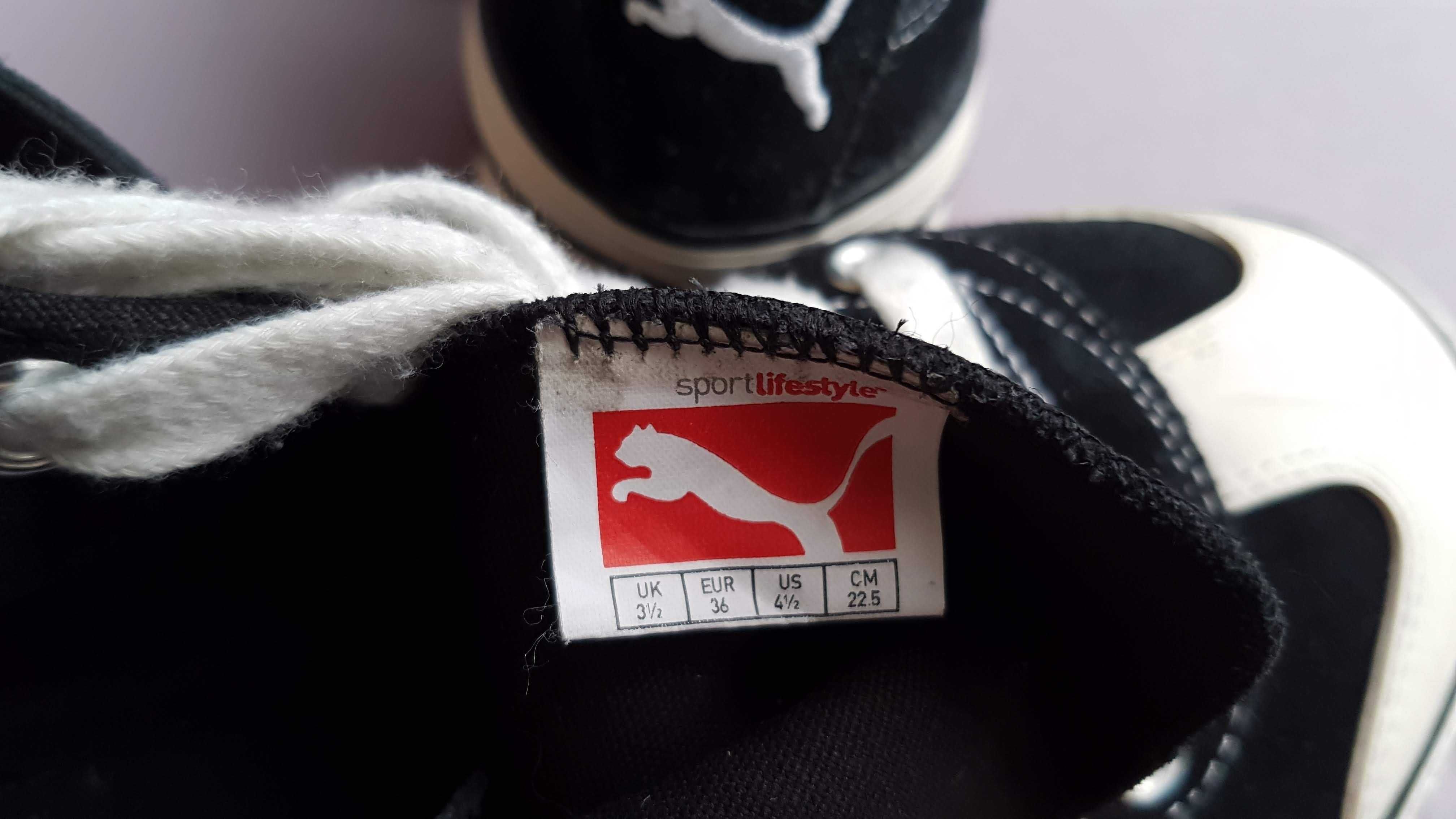 buty, trampki 36 czarne, zamszowe, oryginalne PUMA NOWE